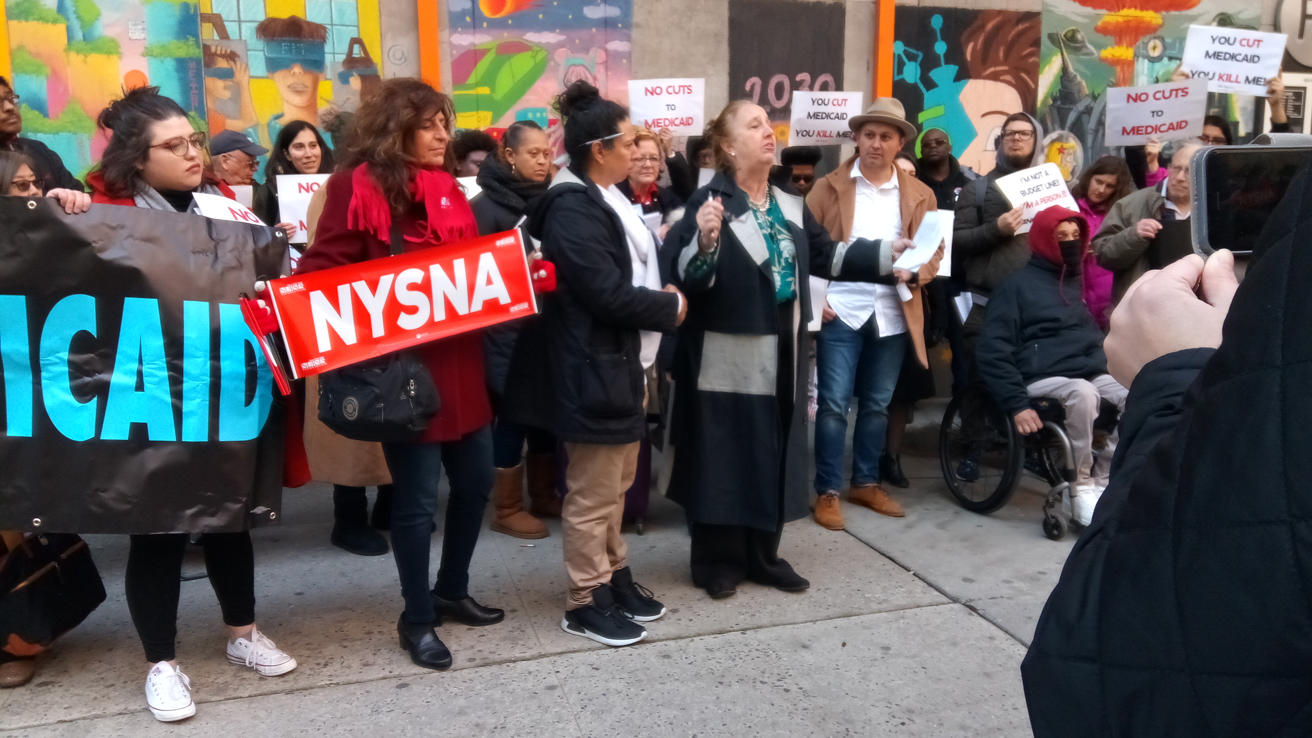 Street rally with gail Brewer speaking